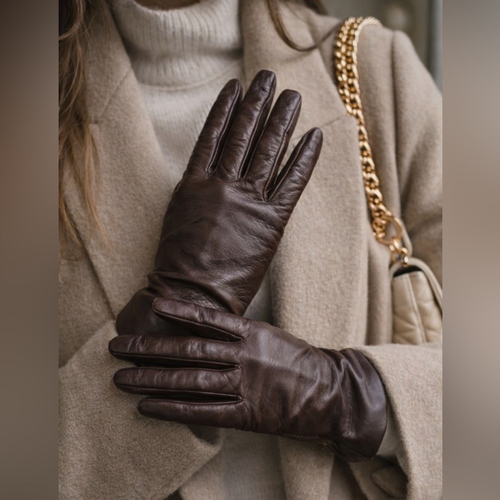Brand New Leather And Silk Driving Gloves
